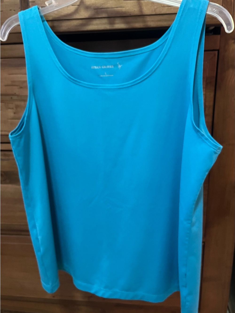 Susan Graver Sleeveless Tank Top Blue Size L